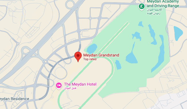 Map showing Meydan Dubai location